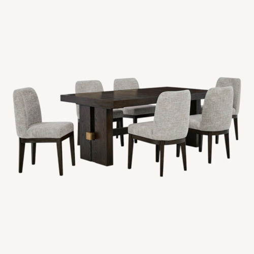 Used Millenium Burkhaus Counter Table and 6 Stools for sale on AptDeco