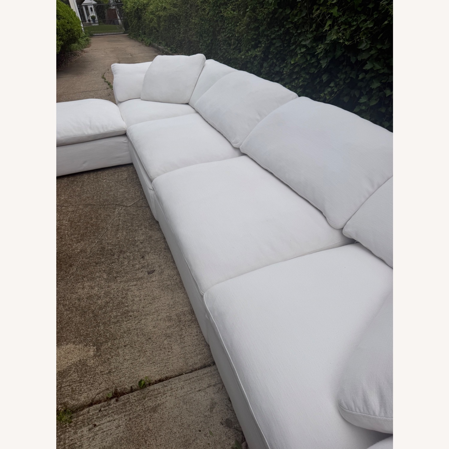 Restoration Hardware  Cloud Five Piece White Sectional Modular Sofa - image-5