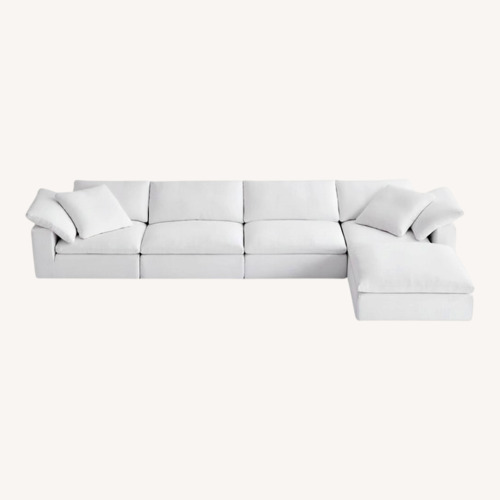 Used Restoration Hardware  Cloud Five Piece White Sectional Modular Sofa for sale on AptDeco