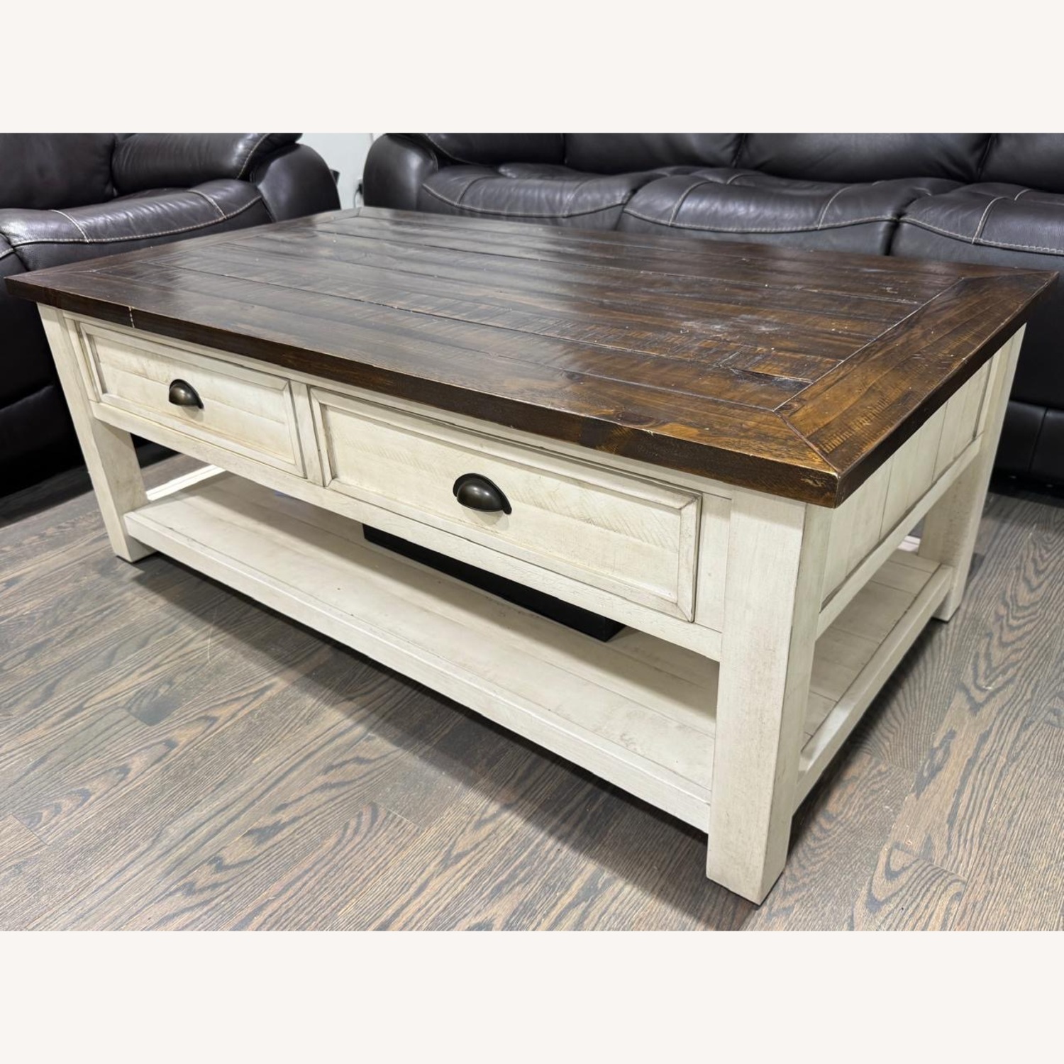Amazon Dark Brown Wood Coffee Table - image-3
