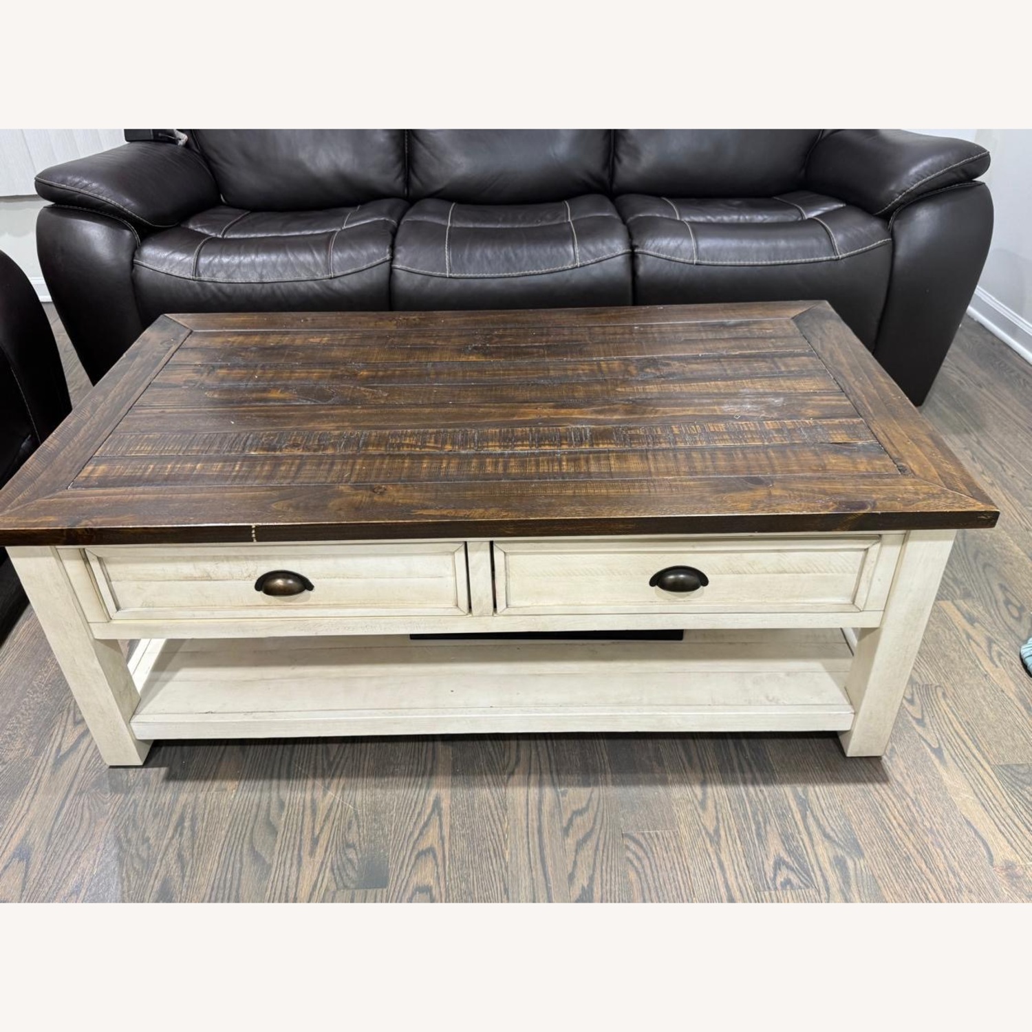 Amazon Dark Brown Wood Coffee Table - image-2