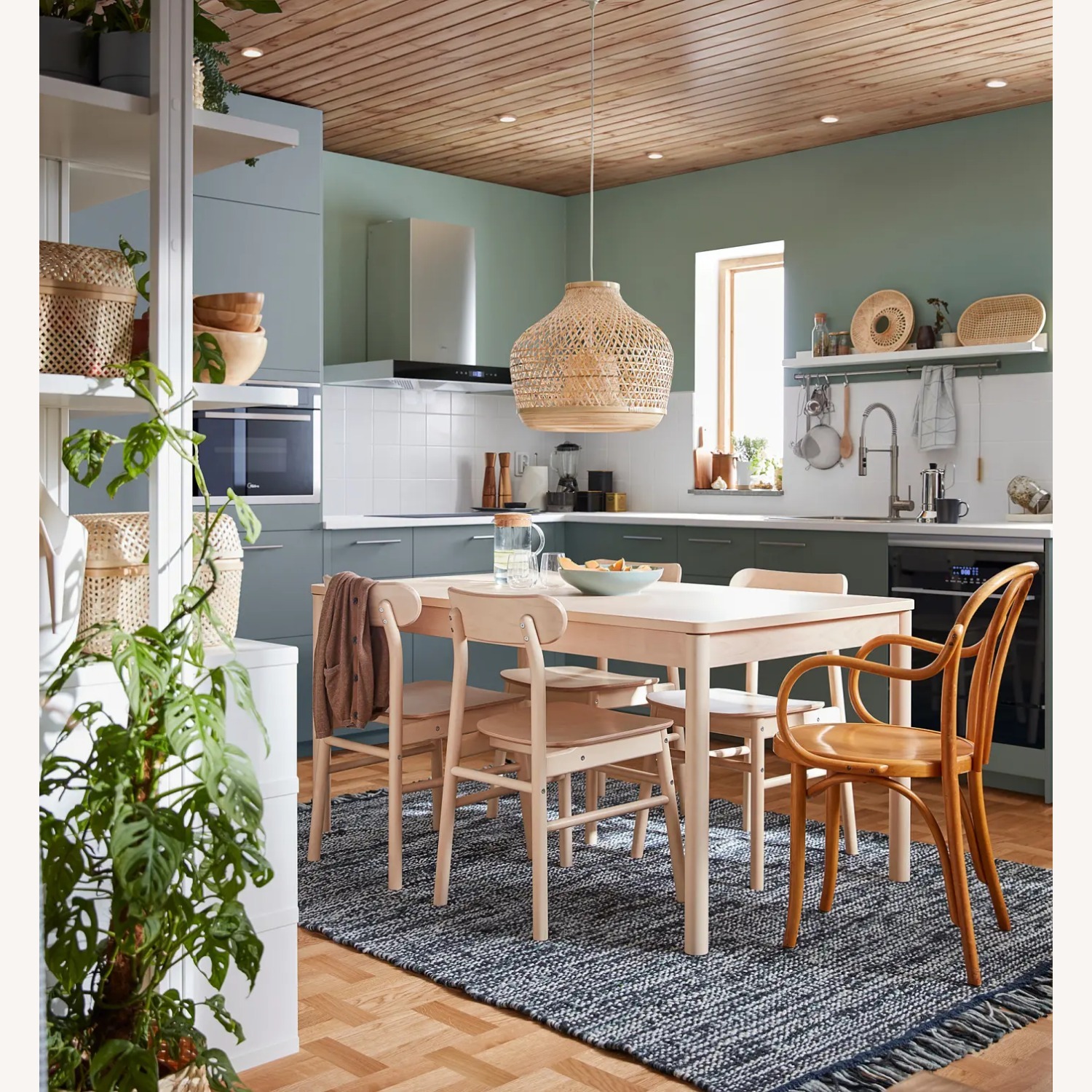IKEA RÖNNINGE Extendable Dining Table Birch Wood - image-12