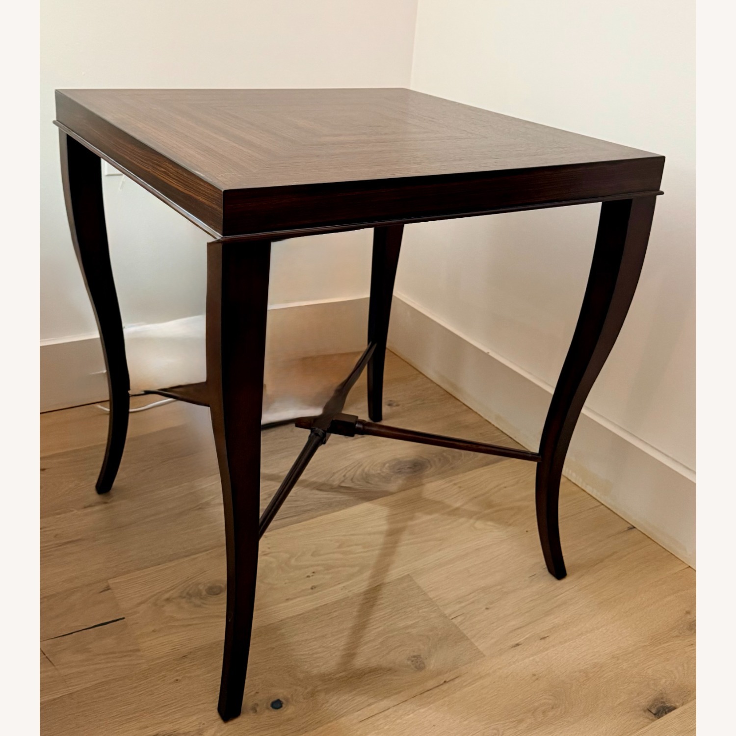 Ethan Allen Gracie Dark Brown Wood Side Tables - image-9