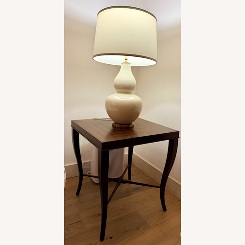 Used Ethan Allen Gracie Dark Brown Wood Side Tables for sale on AptDeco