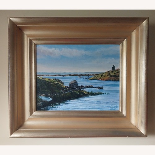 Used James Lawless “Cuttyhunk Harbor” Wall Art  for sale on AptDeco