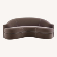 Swaim Inc. Dark Brown Fabric 3+ Seater Sofa
