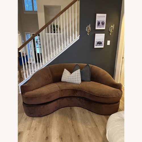 Used Swaim Inc. Dark Brown Fabric 3+ Seater Sofa for sale on AptDeco