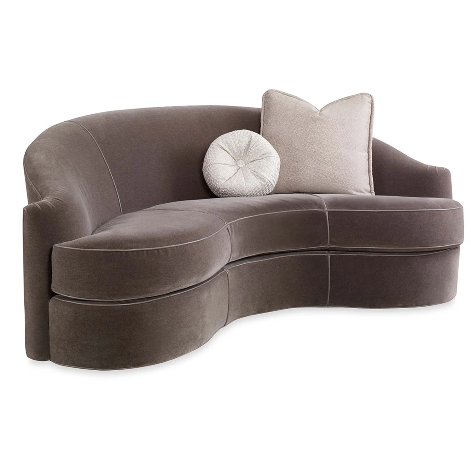 Swaim Inc. Dark Brown Fabric 3+ Seater Sofa - image-9