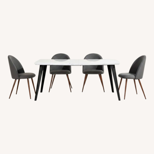 Used Dark Gray Metal Dining Set for sale on AptDeco