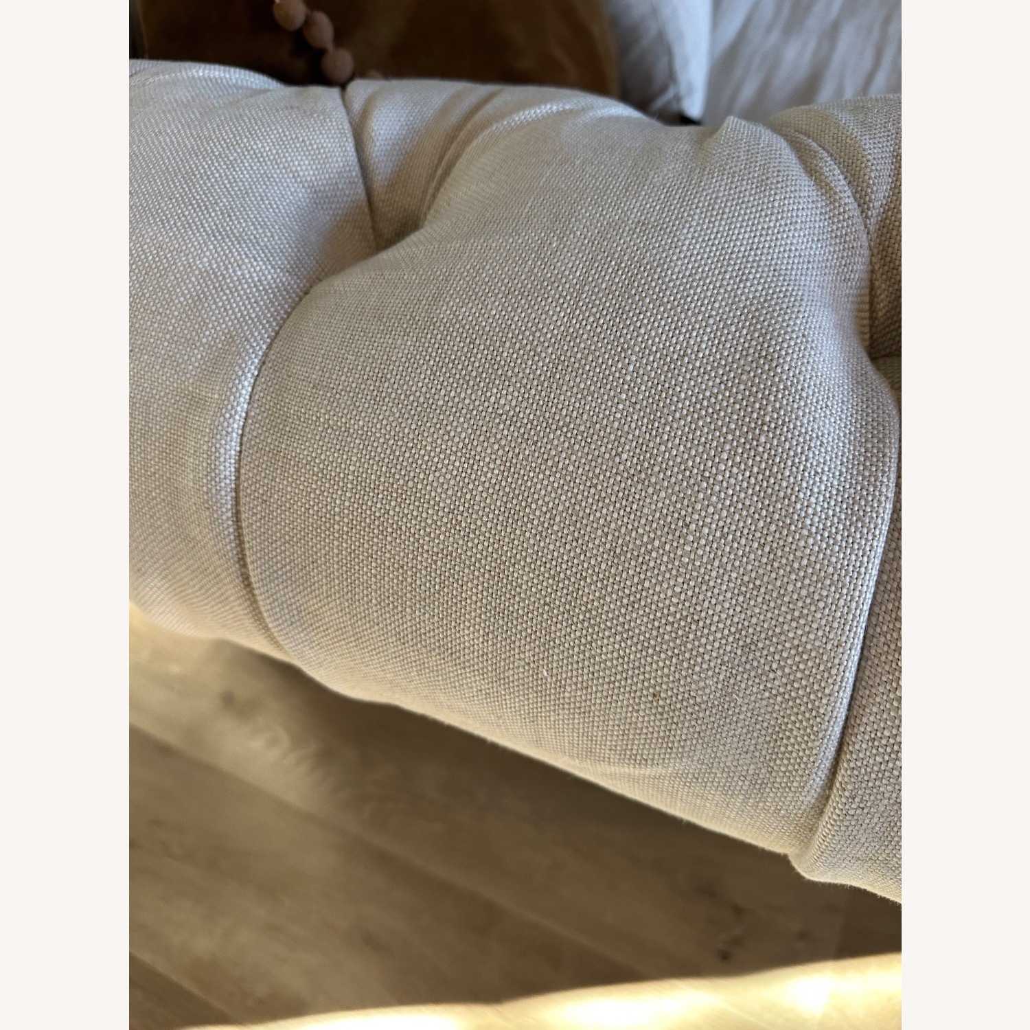 Restoration Hardware Belgian Linen Kensington Sofa - image-6