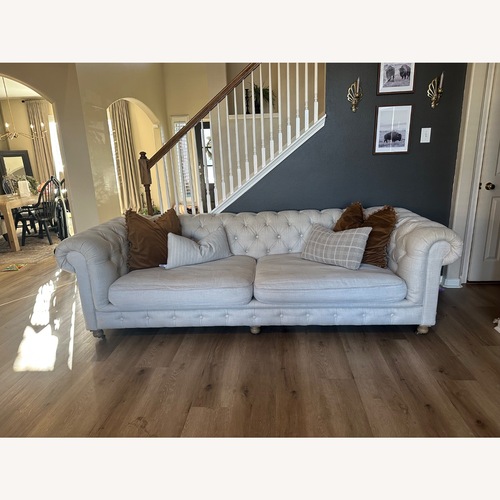 Used Restoration Hardware Belgian Linen Kensington Sofa for sale on AptDeco