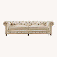 Restoration Hardware Belgian Linen Kensington Sofa