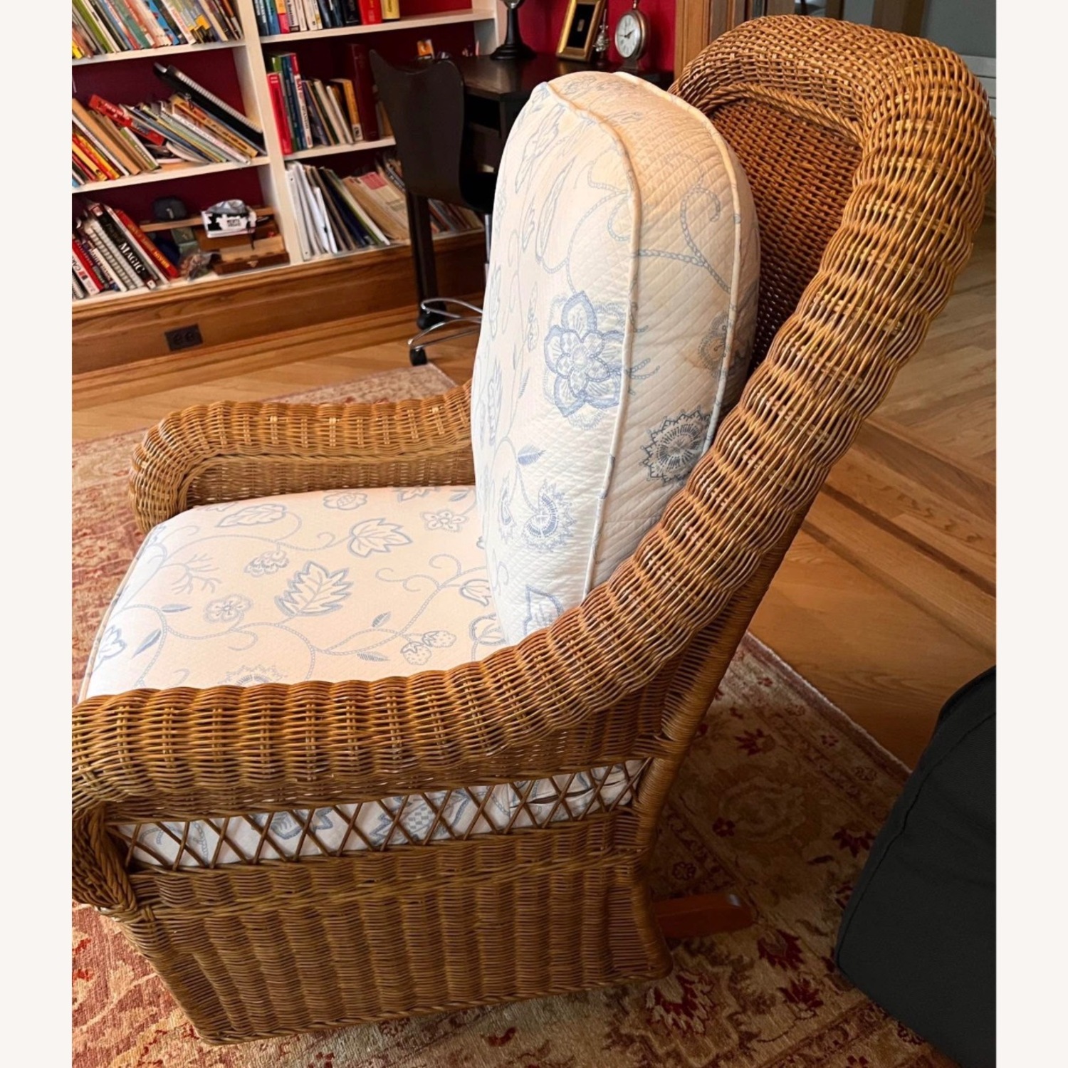 Ethan Allen White Fabric Nursing Chair - image-2
