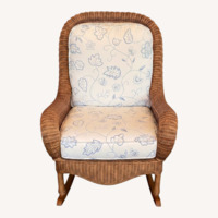 Ethan Allen White Fabric Nursing Chair