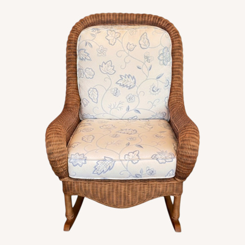 Used Ethan Allen White Fabric Nursing Chair for sale on AptDeco