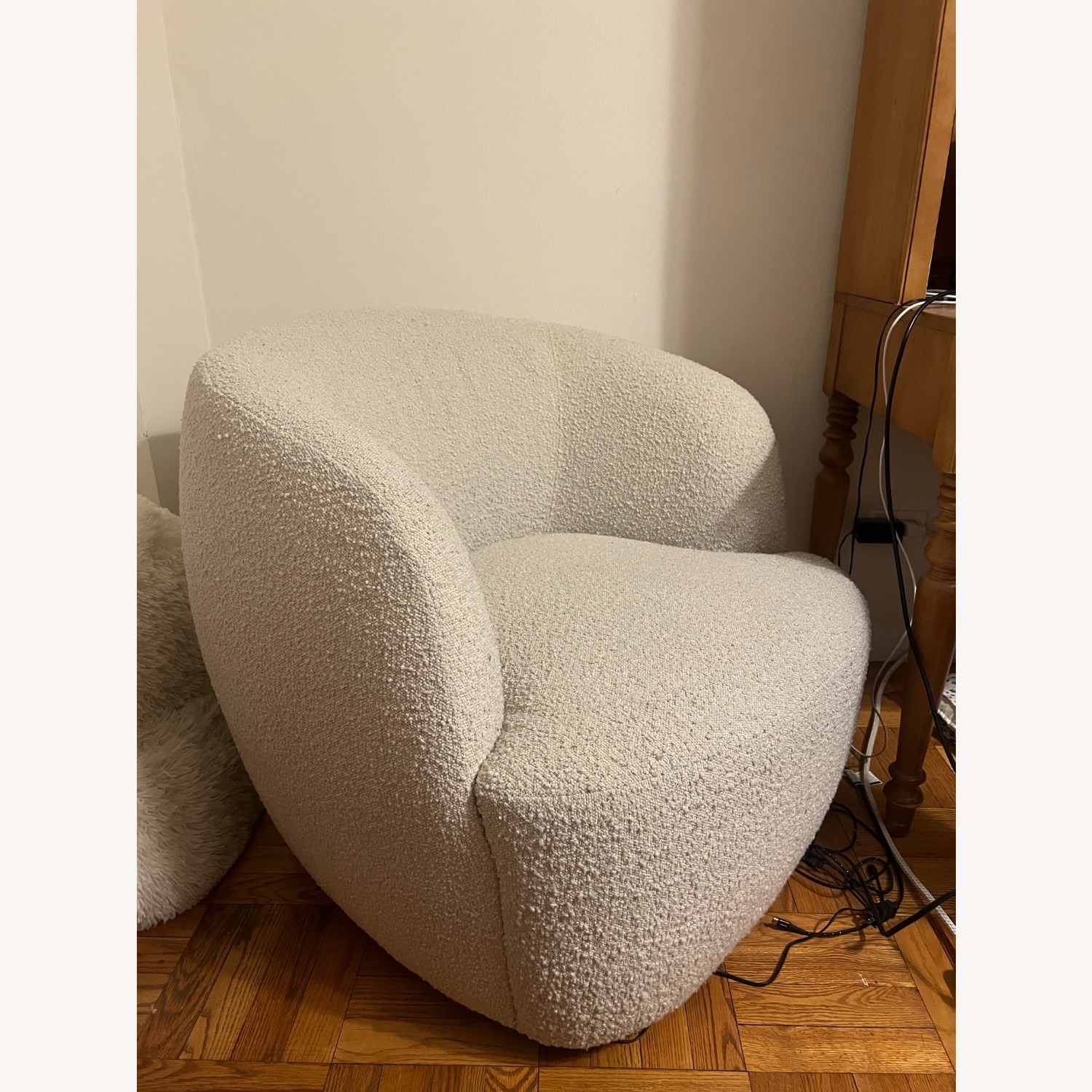 CB2 Gwyneth Light Gray Boucle Accent Chair - image-2