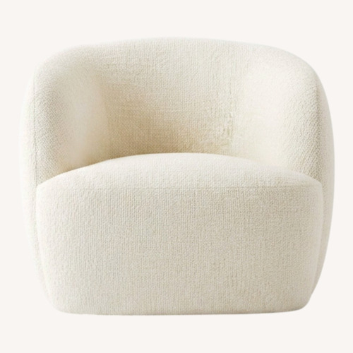 Used CB2 Gwyneth Light Gray Boucle Accent Chair for sale on AptDeco