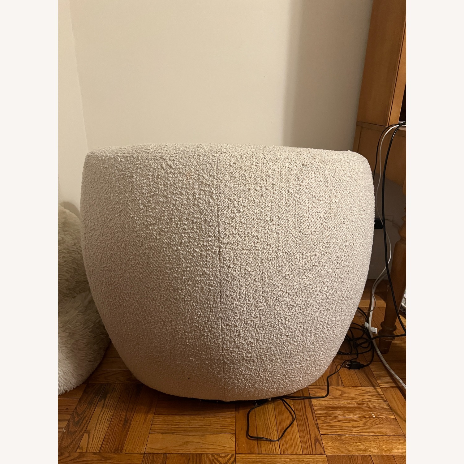 CB2 Gwyneth Light Gray Boucle Accent Chair - image-4