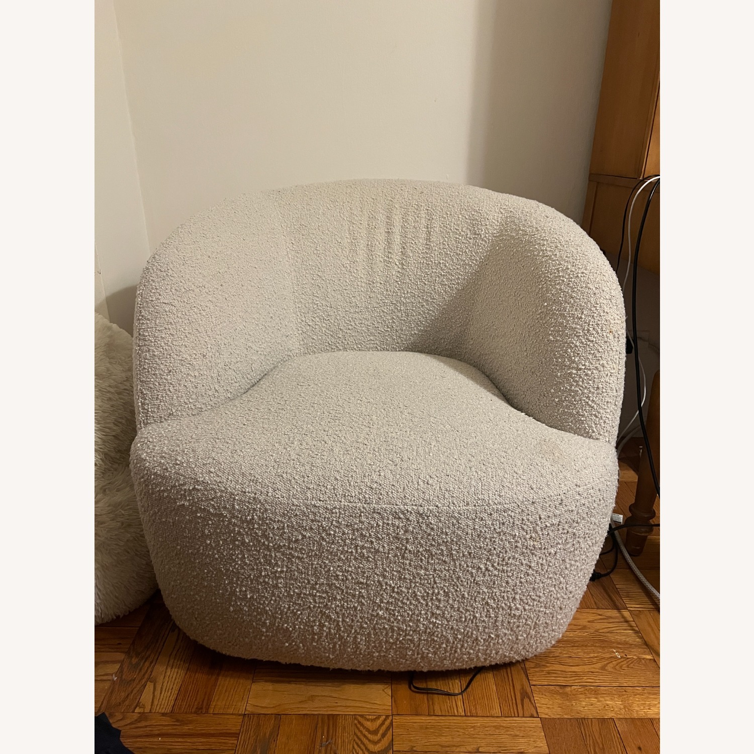 CB2 Gwyneth Light Gray Boucle Accent Chair - image-9