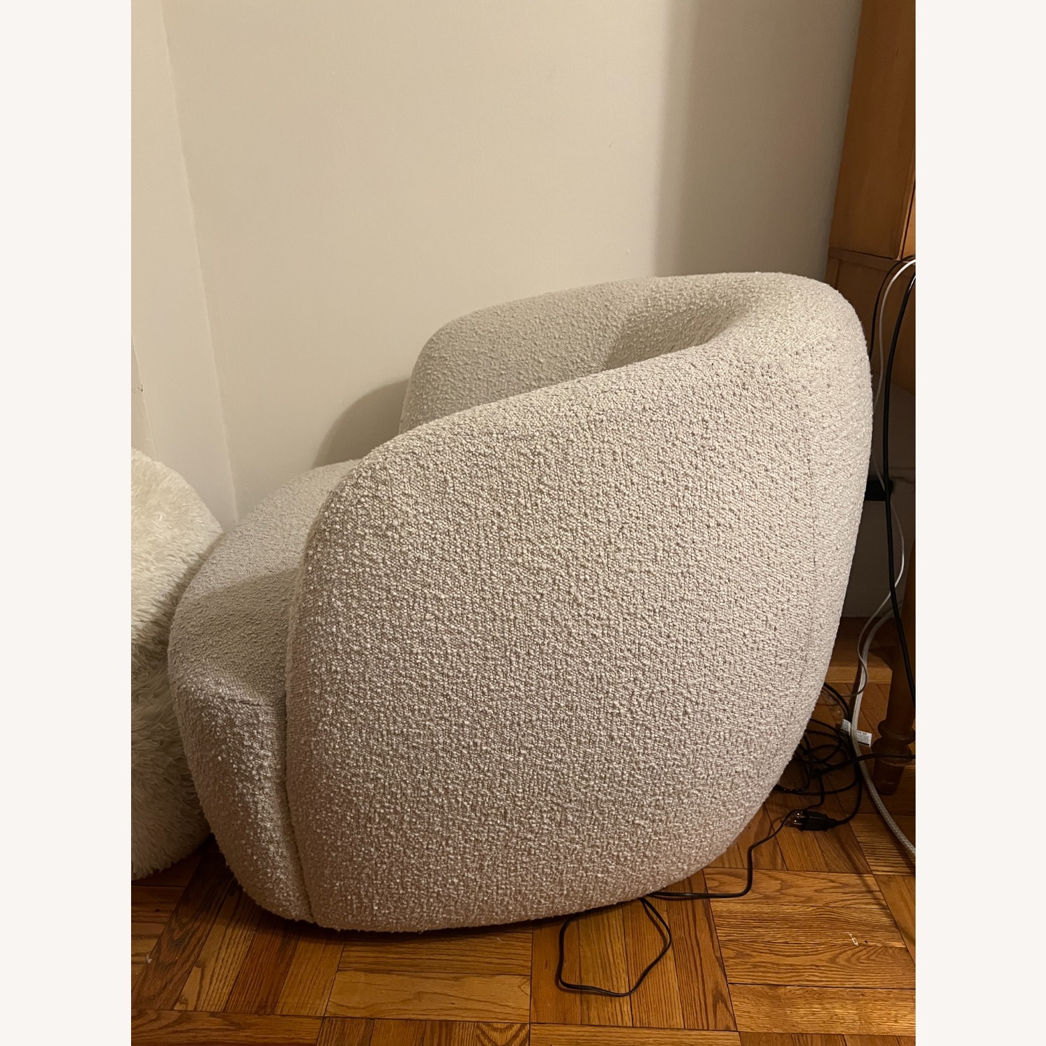 CB2 Gwyneth Light Gray Boucle Accent Chair - image-6
