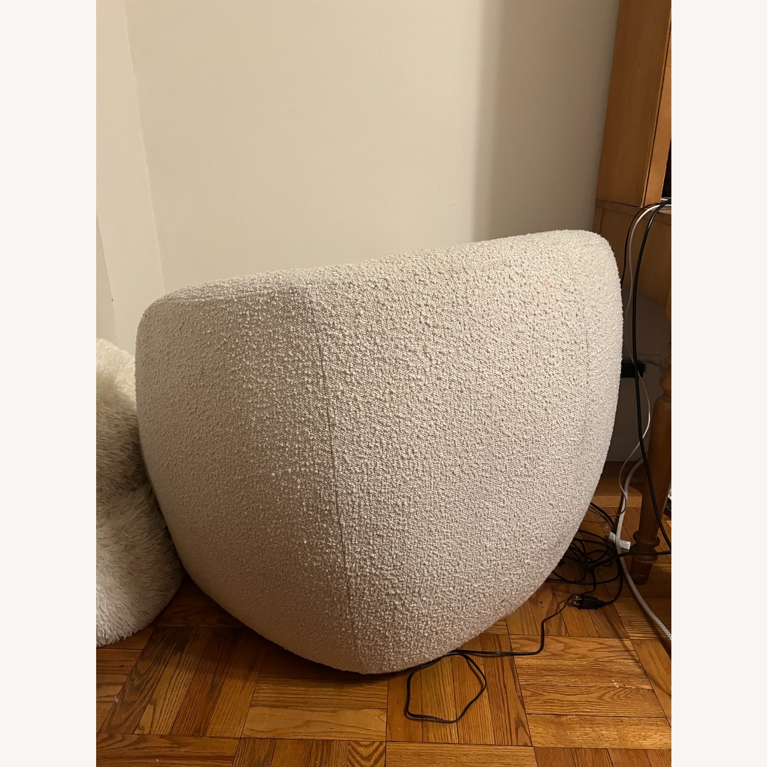 CB2 Gwyneth Light Gray Boucle Accent Chair - image-5