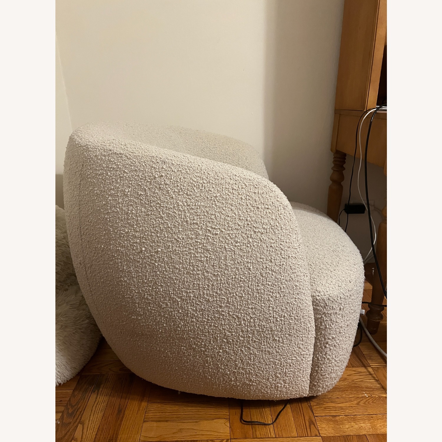 CB2 Gwyneth Light Gray Boucle Accent Chair - image-8
