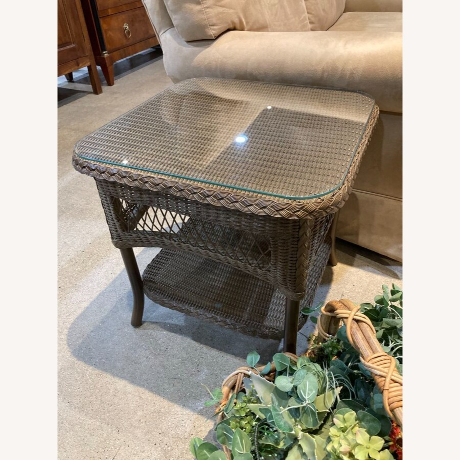 Lloyd Flanders Loom Square End Table  - image-2