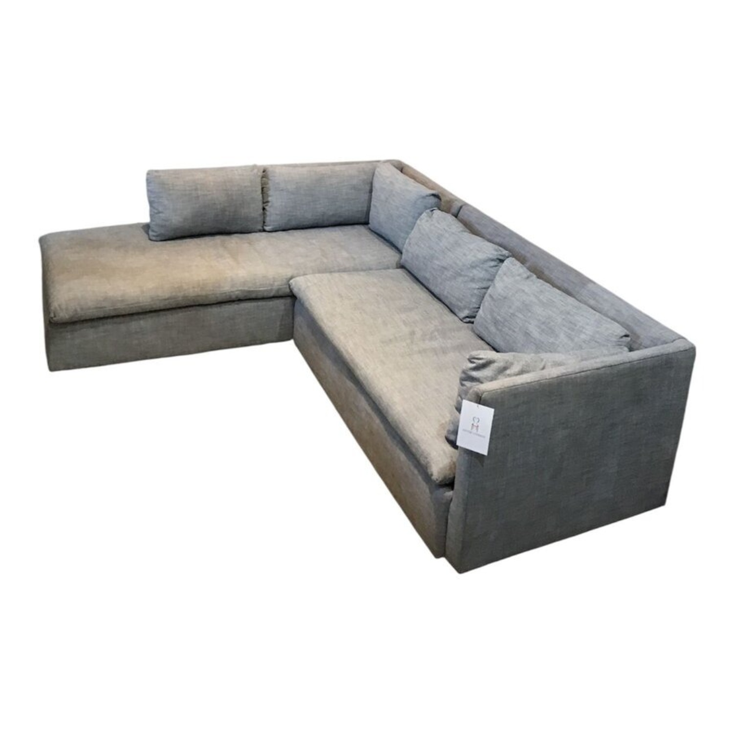 Fabric L-Shape Sectional Gray  - image-1