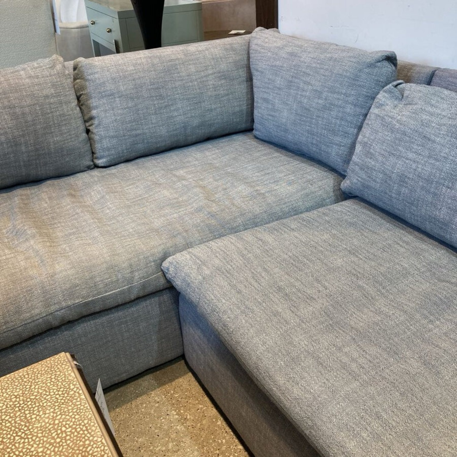 Fabric L-Shape Sectional Gray  - image-5