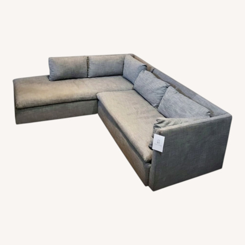 Used Fabric L-Shape Sectional Gray  for sale on AptDeco