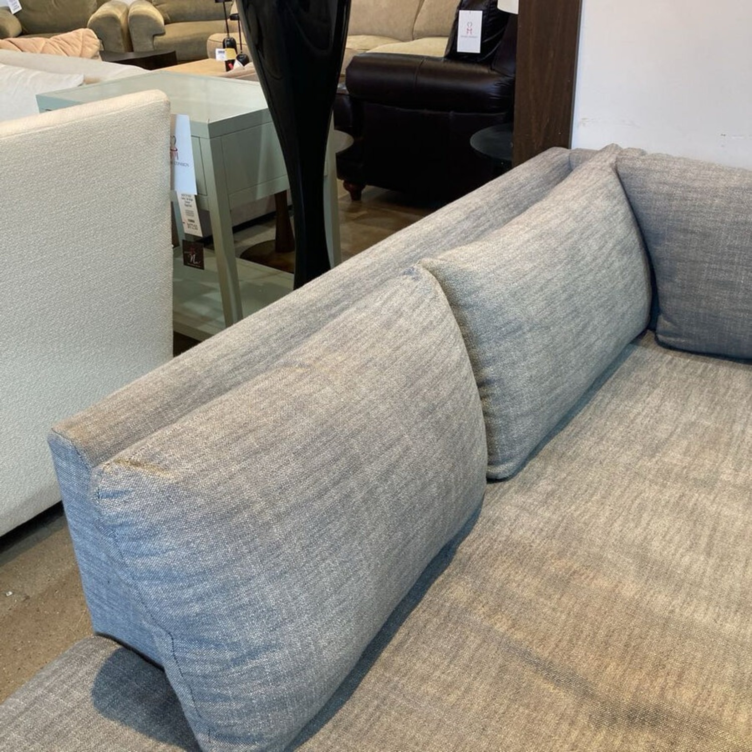 Fabric L-Shape Sectional Gray  - image-7