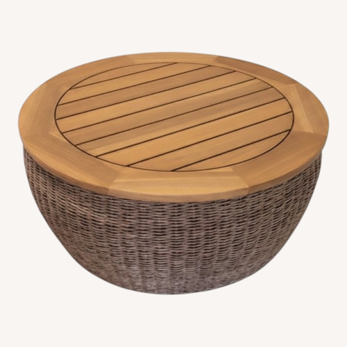 Used Lloyd Flanders Tobago Round Coffee Table for sale on AptDeco