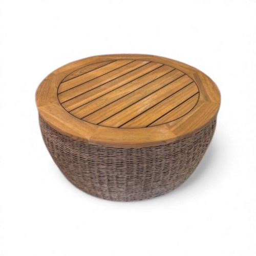 Used Lloyd Flanders Tobago Round Coffee Table for sale on AptDeco