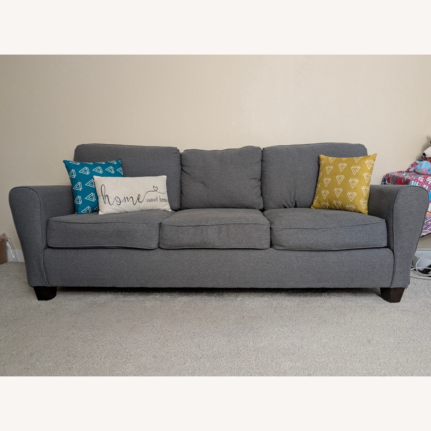 Wayfair Dark Gray 3+ Seater Sofa - image-3