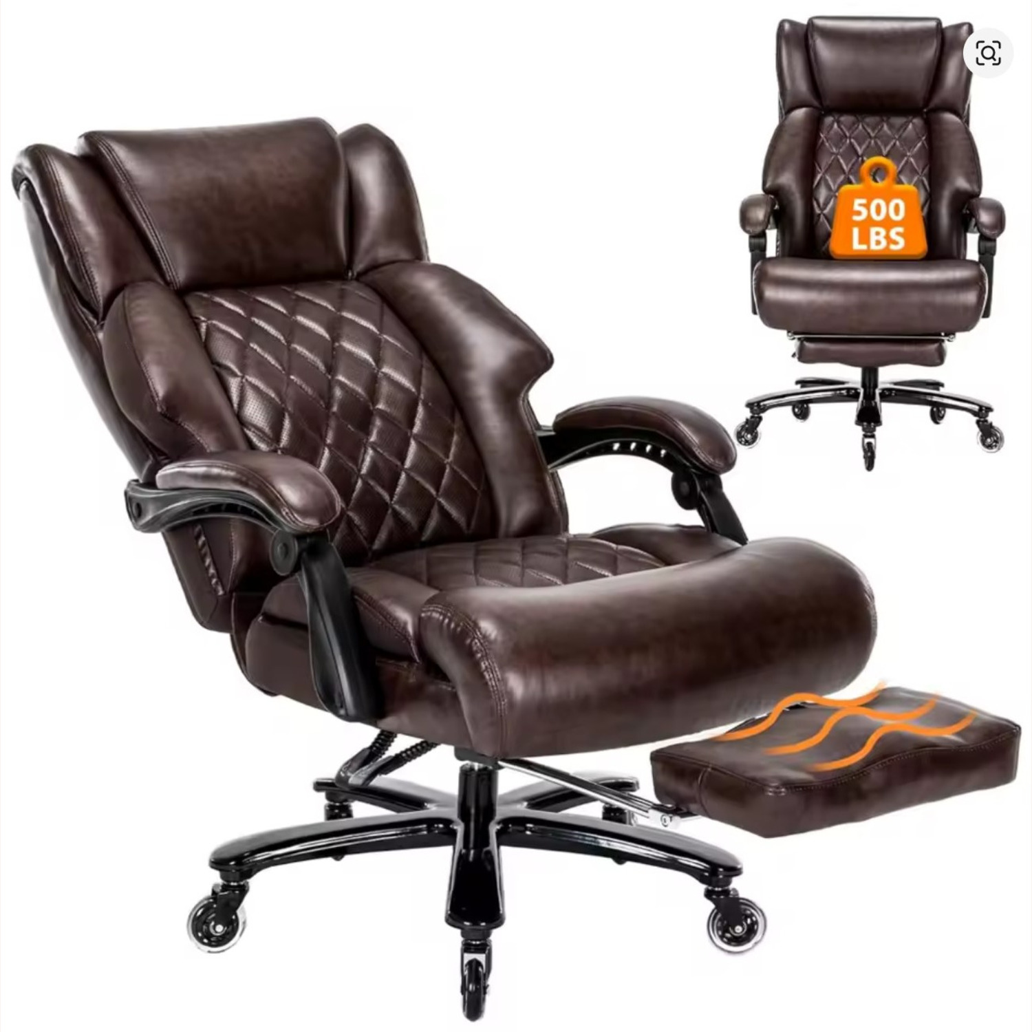 Dark Brown Office Chair - image-2