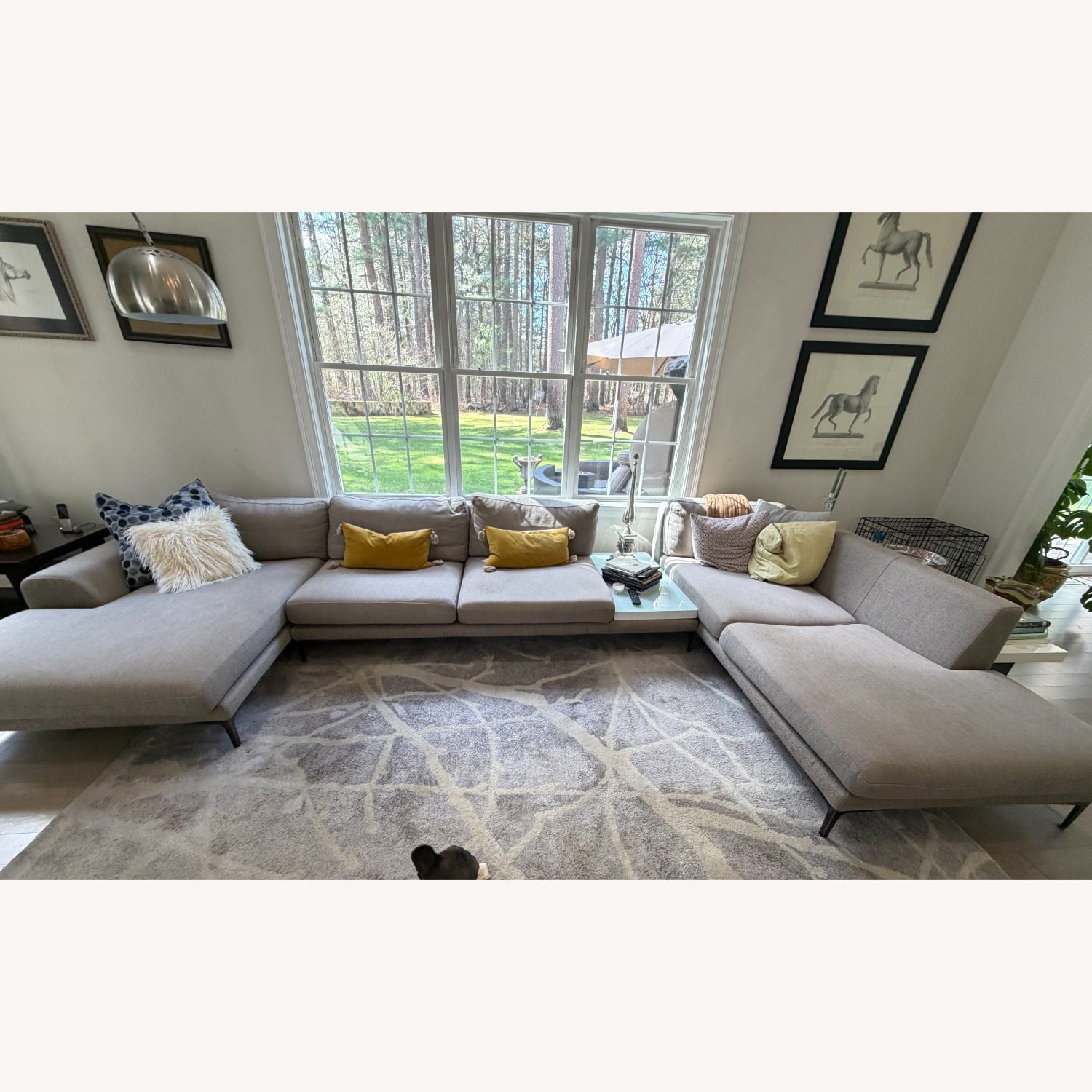 Roche Bobois Exclamation Gray FabrIc Sectional - image-1