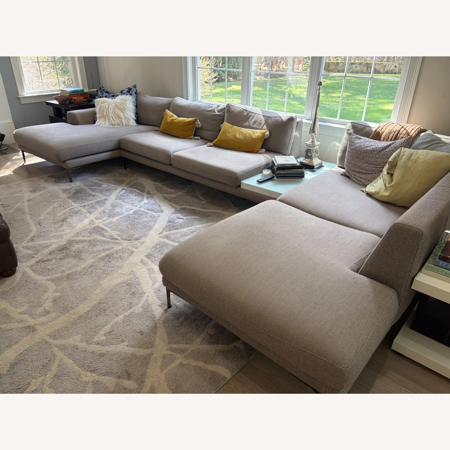 Roche Bobois Exclamation Gray FabrIc Sectional - image-2