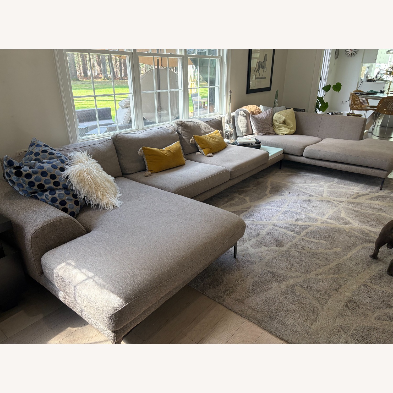 Roche Bobois Exclamation Gray FabrIc Sectional - image-3