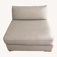 West Elm Light Gray Fabric Chaise Lounge