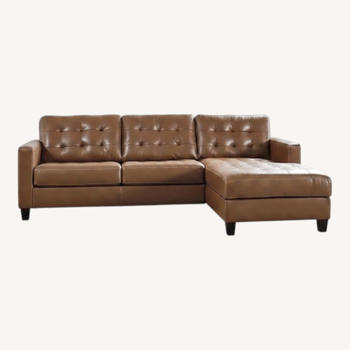 Used Ashley Baskove Brown 2-Piece Sectional with Chaise for sale on AptDeco
