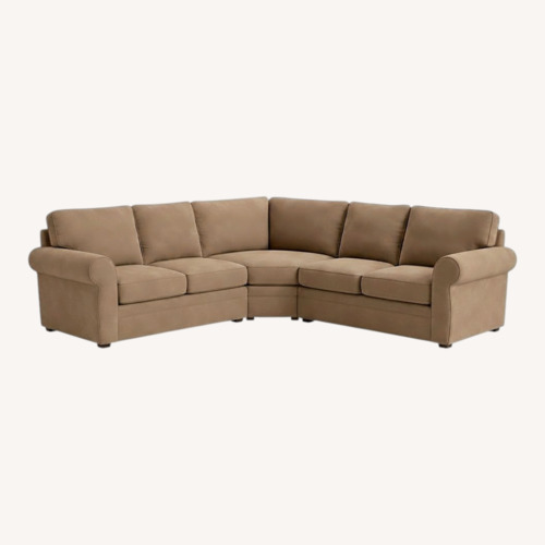 Used Pottery Barn Pearce Light Brown 3+ Piece Sectional for sale on AptDeco