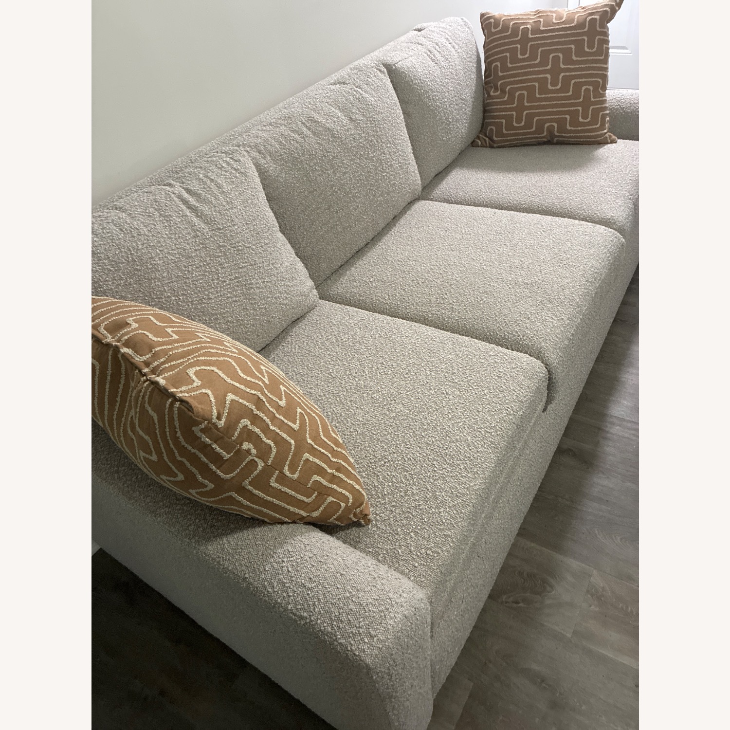 Macy's Light Gray Sleeper Sofa - image-4