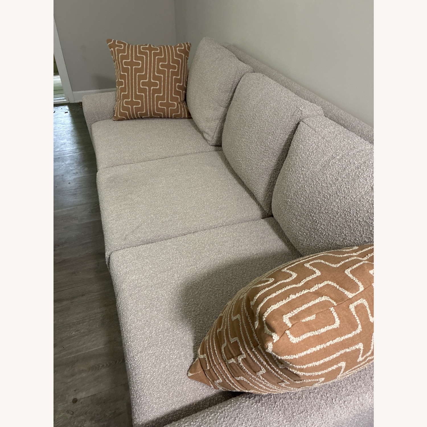Macy's Light Gray Sleeper Sofa - image-3