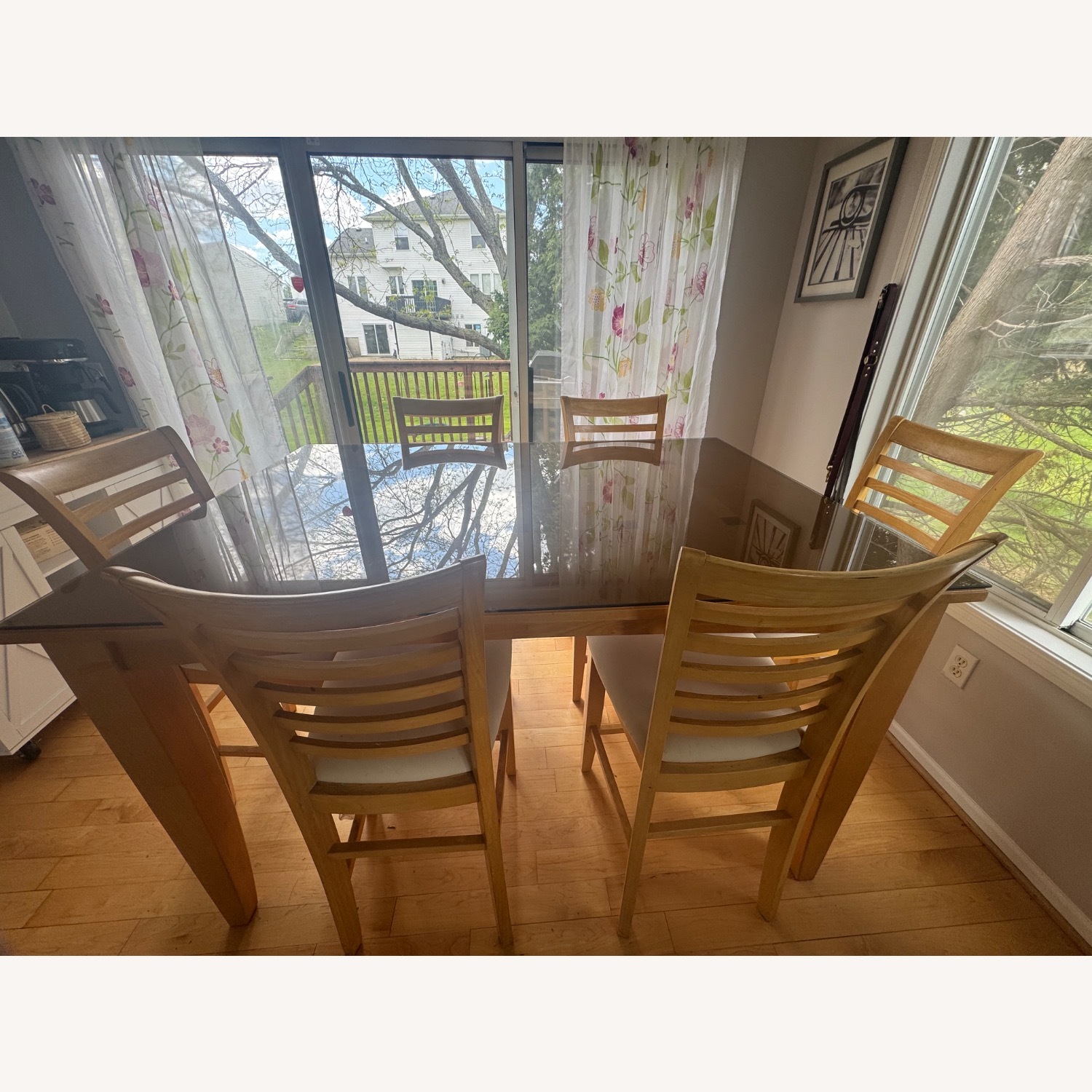 Glass Top Wooden Dinette - image-2