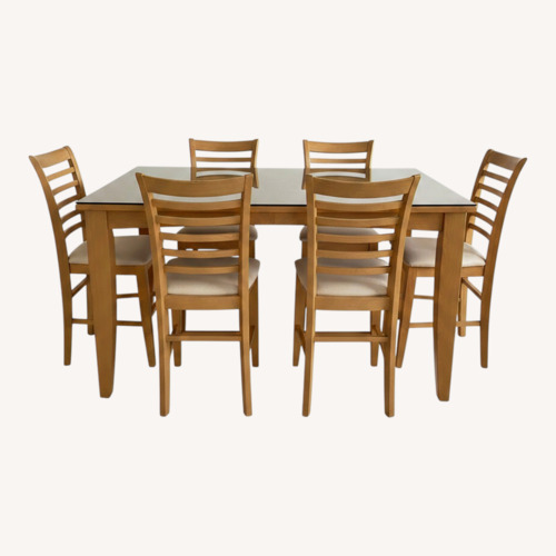 Used Glass Top Wooden Dinette for sale on AptDeco