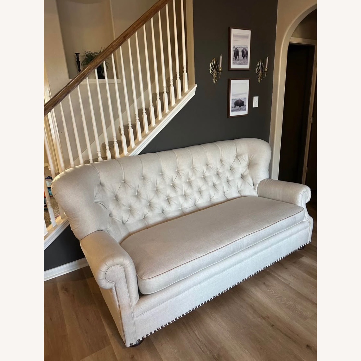 Zin Home Maxwell Natural Fabric 3+ Seater Sofa - image-3