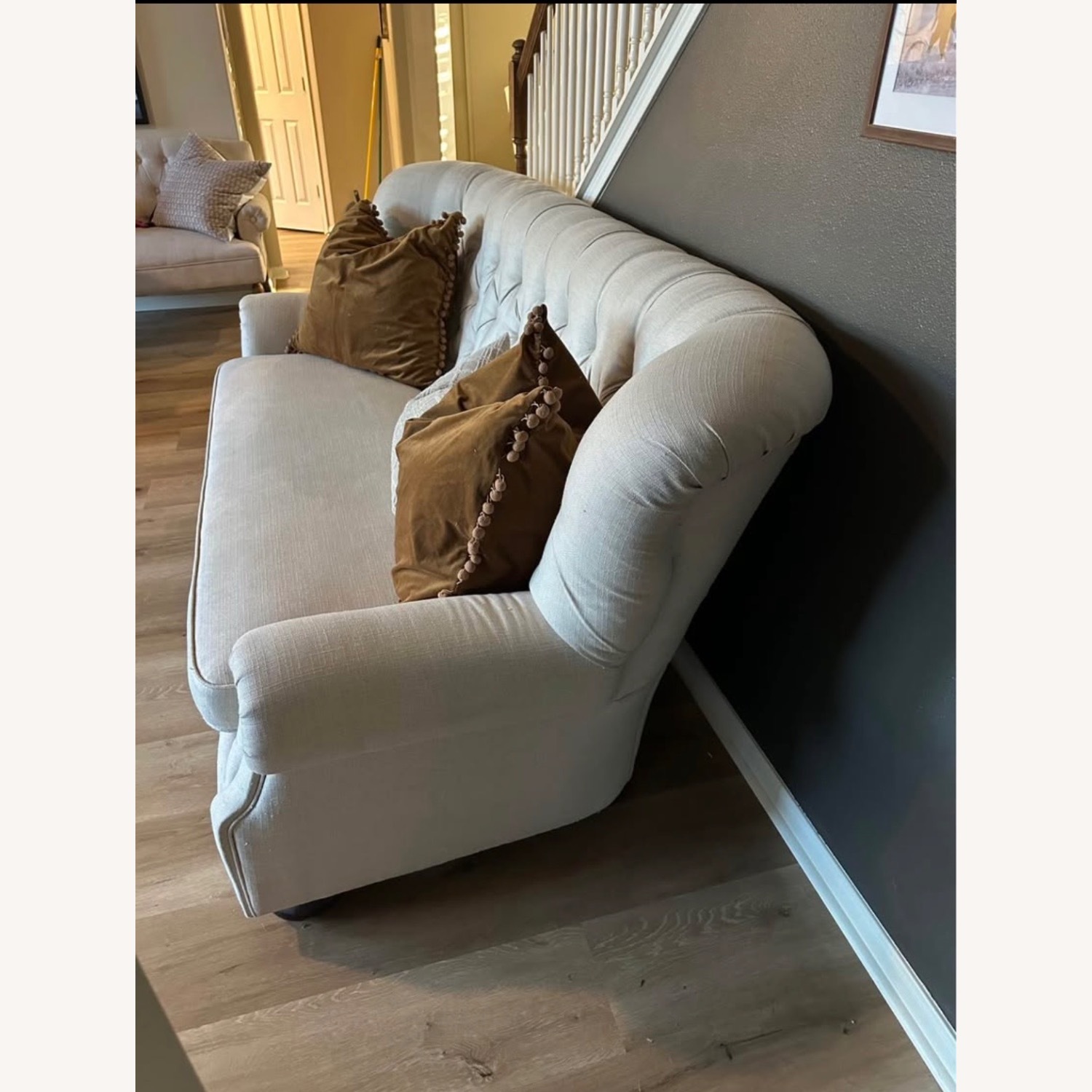 Zin Home Maxwell Natural Fabric 3+ Seater Sofa - image-4