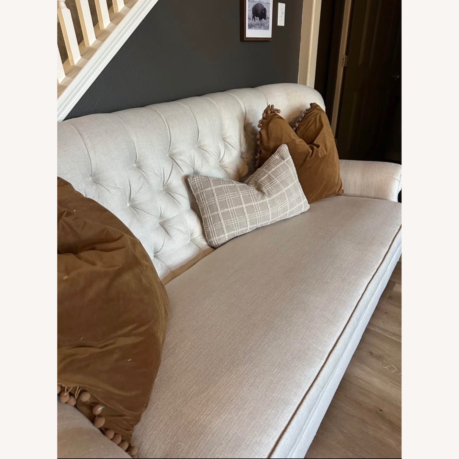Zin Home Maxwell Natural Fabric 3+ Seater Sofa - image-6