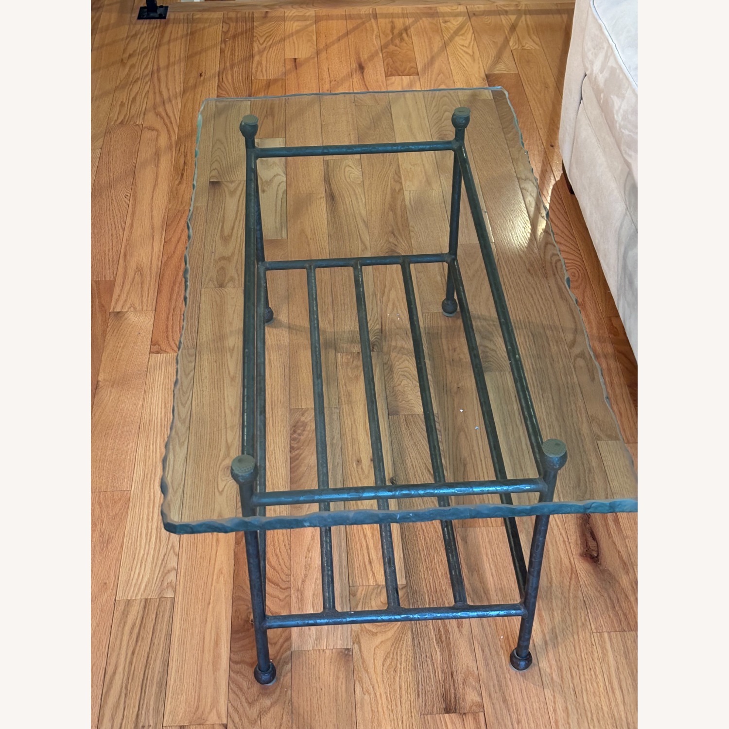 Ethan Allen Wrought Iron/Glass Coffee Table - image-3