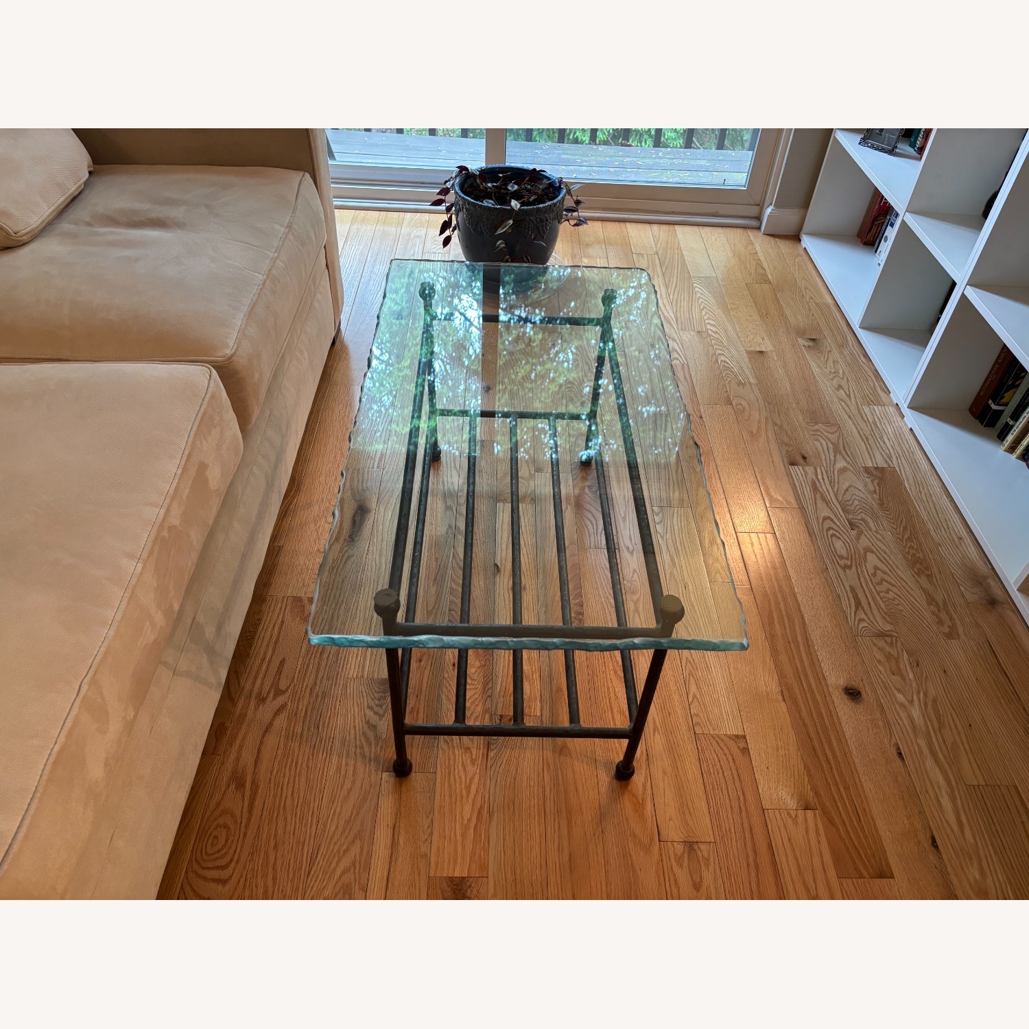 Ethan Allen Wrought Iron/Glass Coffee Table - image-2